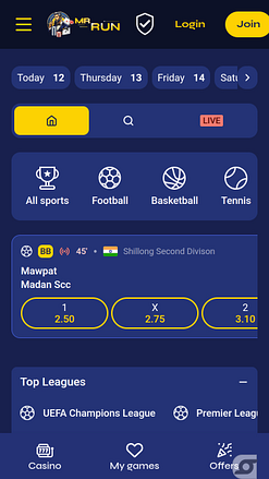 MrRun Casino Mobile Sports