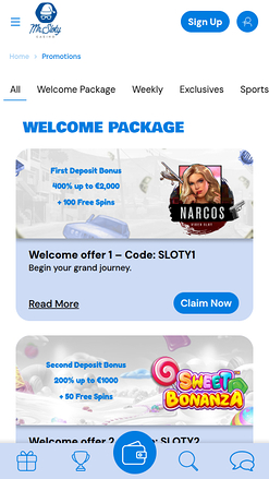 MrSloty Casino Mobile Promotions