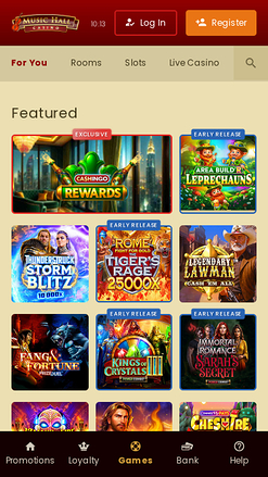 Music Hall Casino Mobile Games