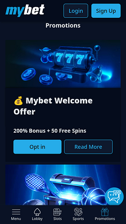MyBetカジノのモバイルプロモーション