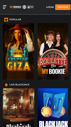 MyBookie Casino Mobile Croupier dal vivo