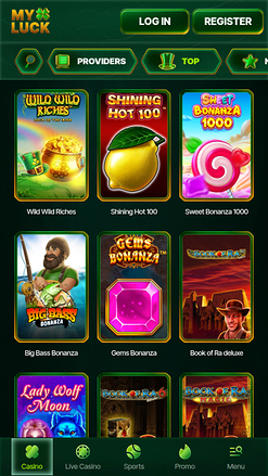 Jeux mobiles MyLuck Casino