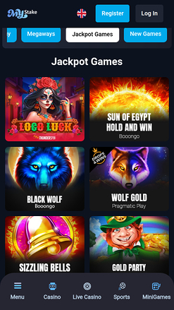 Jackpot mobile du casino MyStake