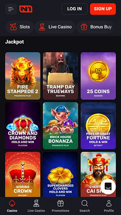 N1 Casino Mobile Jackpot
