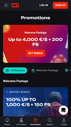 N1 Casino Mobile-Aktionen