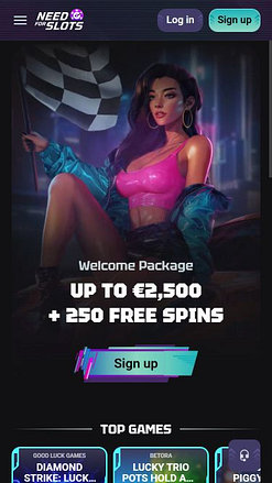 Need for Slots Casino Mobile Homepage