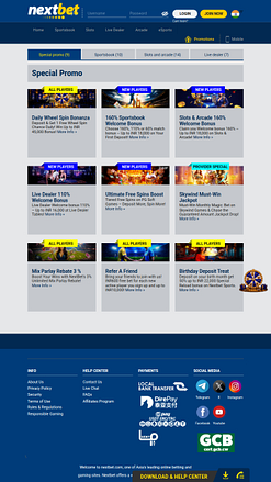 Promotions mobiles du casino NextBet