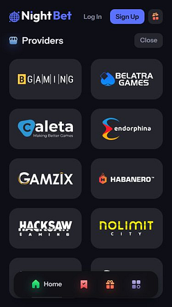 Développeurs de jeux mobiles du casino NightBet