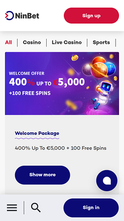 Ninbet Casino Mobile Promotions