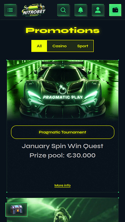 Promociones móviles del casino Nitrobet