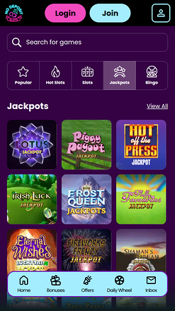 Jackpot mobile du casino de machines à sous sans dépôt