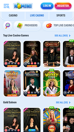 Nomini Casino Mobile Live Dealer