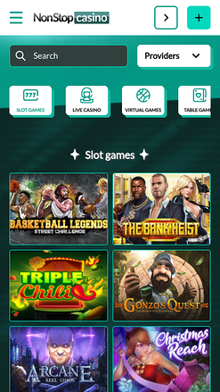 Jeux mobiles de casino NonStop