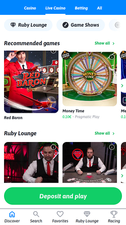 Casino móvil con crupier en vivo más rápido