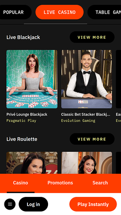 Nopein Casino Mobile Live Dealer