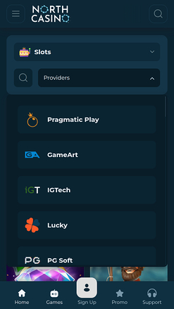 Desarrolladores de juegos móviles de North Casino