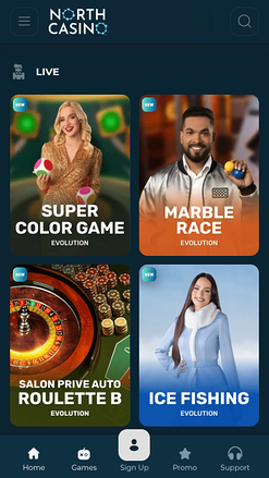 Casino móvil con crupier en vivo del North Casino