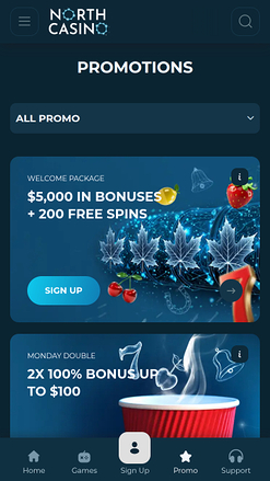 Promociones móviles de North Casino
