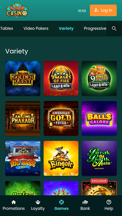 Jeux variés de casino mobile Nostalgia