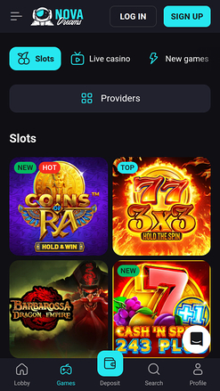 NovaDreams Casino Mobile Games