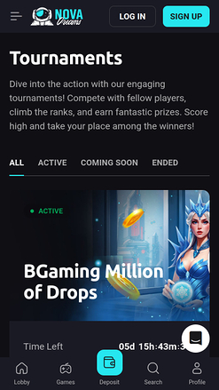 NovaDreams Casino Mobile Tournaments