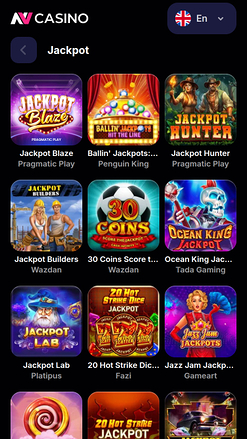 Jackpot mobile du casino NV