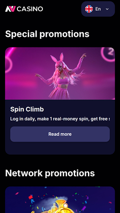 Promotions mobiles du casino NV