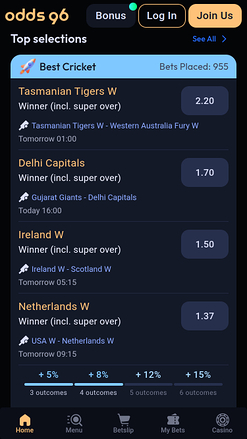 Casino mobile Odds96 Sports