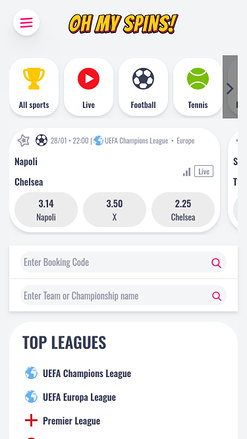 Oh My Spins Casino Mobile Sports