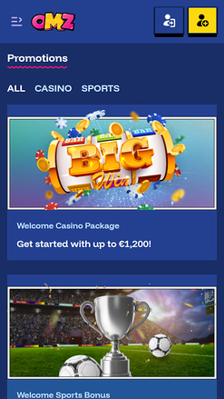Promotions mobiles du casino OhMyZino