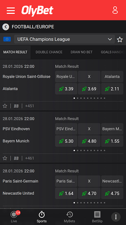 Olybet Casino Mobile Wetten