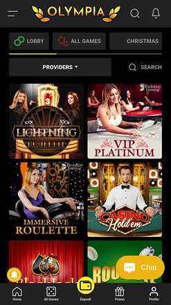 Casino Olympia Mobile Croupier en direct