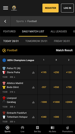 Deportes móviles del casino Olympusbet