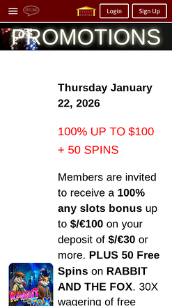 Promotions mobiles d'Omni Casino