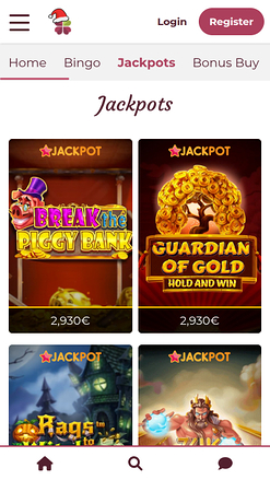 Jackpot mobile du Online Bingo