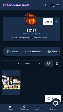 Juegos de casino en línea con crupier en vivo para móvil