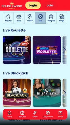 Casino en ligne Londres Mobile Croupier en direct