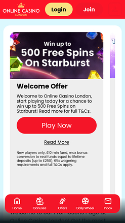 Promotions mobiles des casinos en ligne de Londres