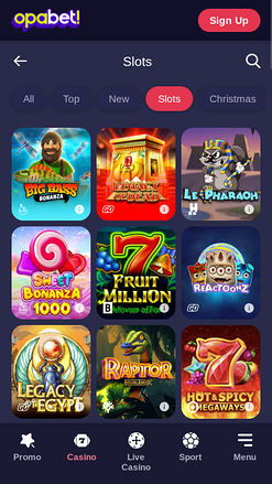 OpaBet Casino Mobile Games