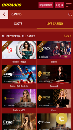 Oppa 888 Mobile Croupier en Direct