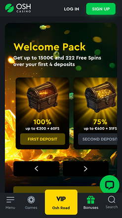 Promozioni per dispositivi mobili del casinò Osh