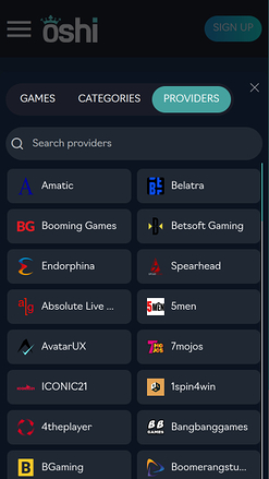 Développeurs du jeu mobile Oshi Casino