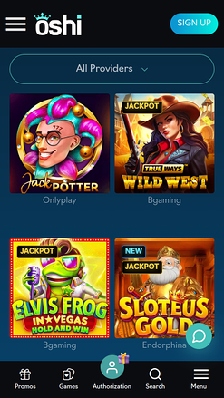 Jackpot mobile du casino Oshi