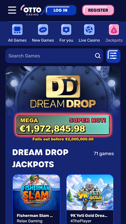 Jackpot mobile du casino Otto