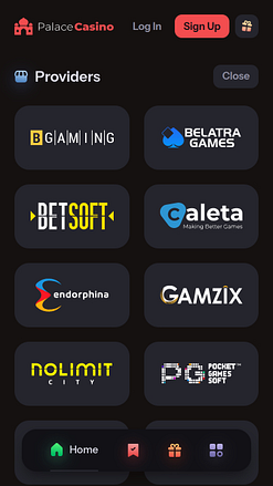 Разработчики мобильных игр для Palace Casino