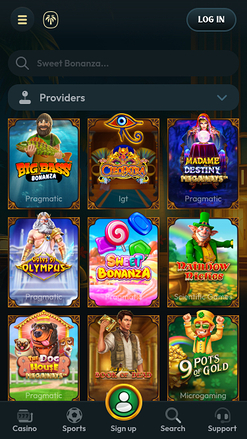 Jeux mobiles Palm Casino