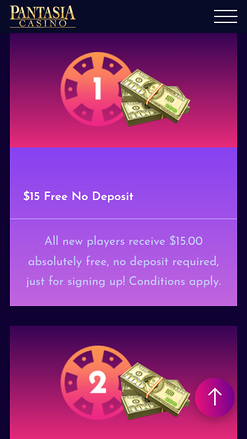 Promozioni per dispositivi mobili di Pantasia Casino