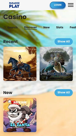 ParadisePlay Casino-Spiele