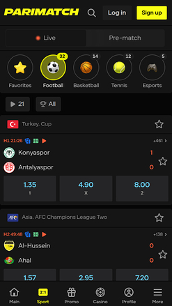 Parimatch Casino Mobile Sports
