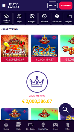 Jackpot mobile PartyCasino
